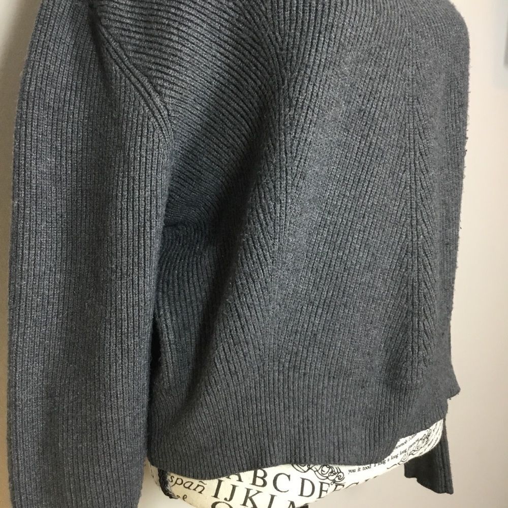 Zara diagonal knit sweater round neck warm cozy winter cabincore layering sz M - Picture 4 of 8